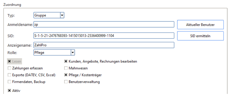 Rolle Nur Lesen