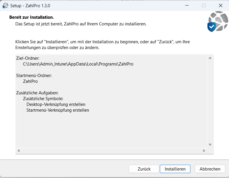 ZahlPro Setup – Bereit zur Installation